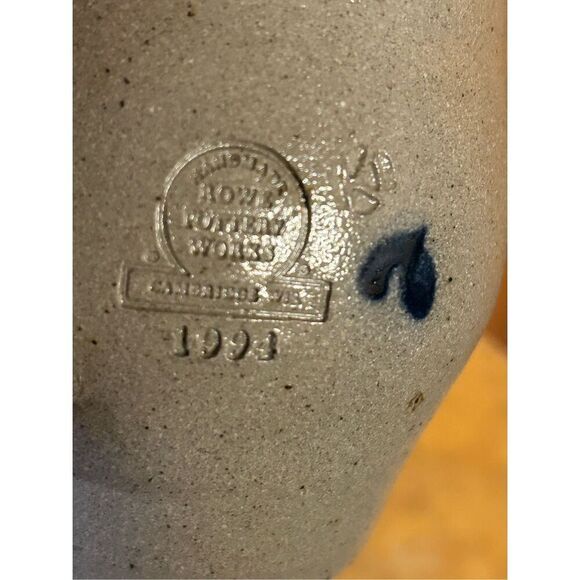 Vintage Rowe Pottery Stoneware Salt Glaze Pitcher Pig Design Hohenwald 1994 (857 - Picture 8 of 8